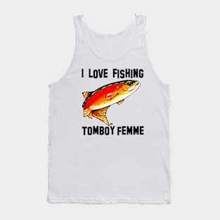 I Love Fishing Tomboy Femme Yellowstone Cutthroat Trout Fish Fisherman Jackie Carpenter Gift Best Seller Father Dad Husband Fly Love Tank Top